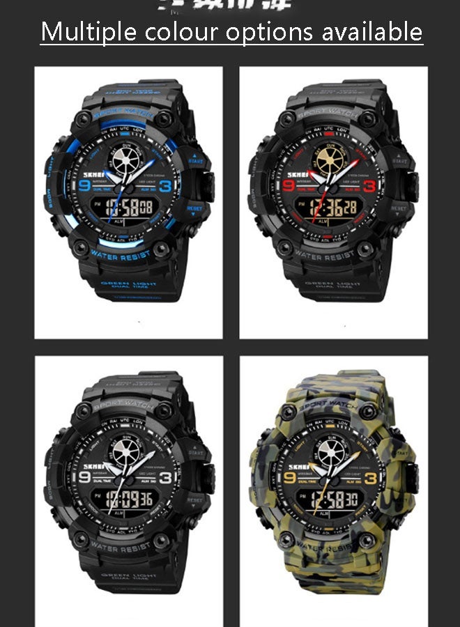 نيوترل ساعة رياضية خارجية مقاومة للماء SK-18 أنيقة وعصرية، مزودة بوظائف المؤقت والمنبه وساعة التوقيت والوظائف المضيئة للجنسين (نمط التمويه) - Image 3